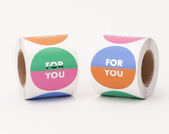 Aufkleber "For You"  mit Silber-Effekt, colorblock | Sticker, summer, Sommer