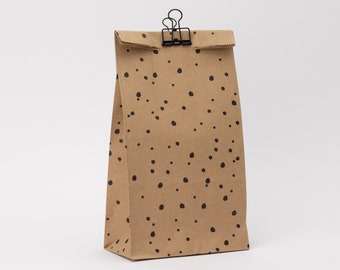 Bolsas de regalo confeti kraft | Bolsas de papel, bolsas con fondo cuadrado, embalajes de regalo