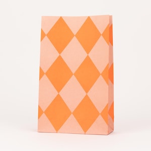 Sacchetti regalo diamanti, rosso corallo | sacchetti di carta, confezioni regalo, Natale, semplice, sacchetto con fondo a blocco