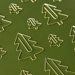 Clips Gold Christmas Tree | Book clips, wire clips, paper clips, foldback clips, Christmas, Christmas tree, bookmarks