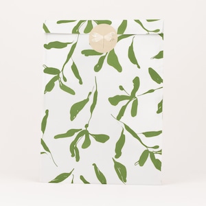 Sacchetti di carta XL Foglie | Sacchetti regalo A4, confezioni regalo, buste piatte, imballaggio, confezionamento