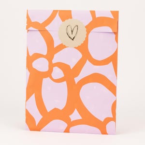 Sacchetti di carta Blooming, rosa / rosso | Estate, sacchetti regalo, confezioni regalo, borsa piatta, sacchetti di carta, primavera