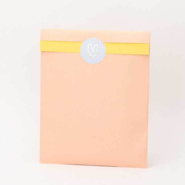 XL Papiertüten Kraft Pink Lemonade | Geschenktüten, Geschenkverpackung, Flatbag, Verpackung, Verpacken großer Gegenstände, Einpacken, A4