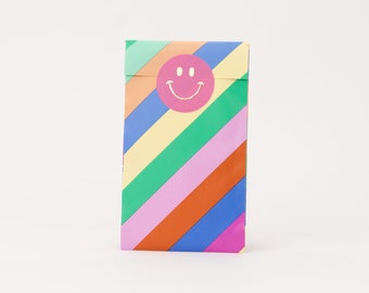 Mini paper bags colorful stripes | Gift bags, gift packaging, flat bag, jewelry packaging, jewelry