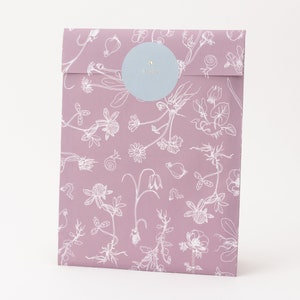 Paper bags New Life, purple | Flowers, gift bags, gift packaging, flat bags, mini bags, flowers, insects