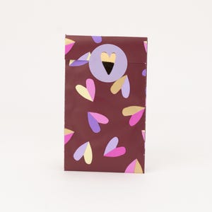Mini sacchetti di carta con cuore svolazzante | Sacchetti regalo, confezioni regalo, borse piatte, confezioni per gioielli, gioielli