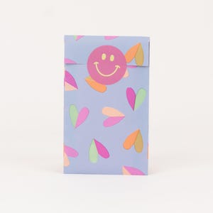 Mini sacs en papier coeur flottant, bleu | Sacs cadeaux, emballage cadeau, sachet plat, emballage de bijoux, bijoux
