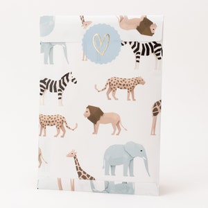 Sacchetti di carta Animali da safari | Sacchetti regalo, confezioni regalo, buste piatte, compleanno bambini, sacchetti per feste, bambini