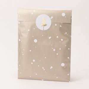 Paper bags Bubbles champagne color | Gift bags, gift wrapping, flat bag, paper bag, shipping packaging, winter, chic