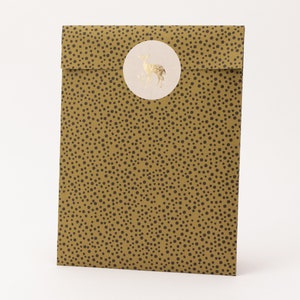 Sacchetti di carta Dots, verde muschio, caldi e accoglienti, 17 x 25 cm | Sacchetti regalo, confezioni regalo, buste piatte, sacchetti di carta, venditore Etsy, sacchetti di carta