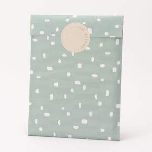 Paper bags minimalism, sage Summer, gift bags, gift packaging, flat bag, paper bags, spring image 1