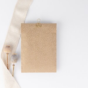 Paper bags golden dots, gold effect, kraft, sparkling, 12 x 19 cm | Gift bags, gift packaging, flat bags, paper bags