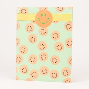 Sacchetti di carta con emoticon, verdi | Sacchetti regalo, confezioni regalo, buste piatte, compleanno bambini, sacchetti per feste