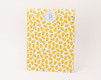 Bolsas de papel XL limón | Bolsas de regalo, envoltura de regalos, bolsa plana, embalaje, embalaje de artículos grandes, envoltorio, A4, amarillo