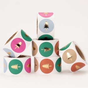 Gold-effect stickers, fir, Christmas tree | Stickers, tree, Christmas stickers, Christmas stickers, gift wrapping, Christmas time