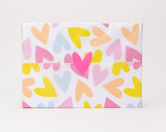 Tissue paper hearts 50 x 70 cm | Gift wrapping, wrapping paper, packaging, entrepreneur, packing orders