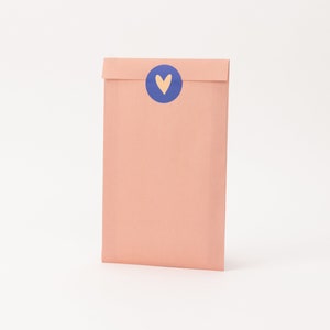 Sacchetti di carta carta kraft spessa rosa, stabile, 12 x 19 cm | Sacchetti regalo, confezioni regalo, sacchetti piatti, sacchetti di carta