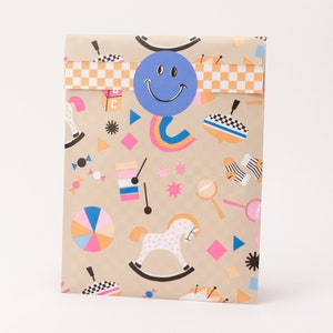 Sacs en papier jouets pour bébés | Anniversaire, sacs cadeaux, emballage, sac plat, anniversaire d'enfant, sacs de fête, bébé