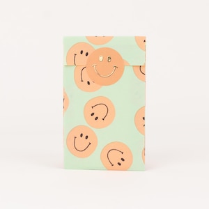 Mini sacchetti di carta smiley, verde | Sacchetti regalo, confezioni regalo, buste piatte, confezioni per gioielli, gioielli, kraft