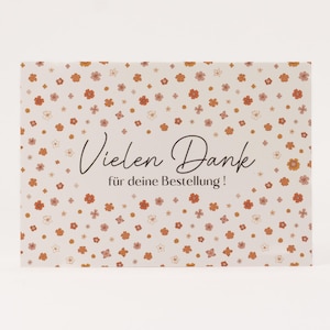 De 10 a 500 tarjetas "¡Gracias por tu pedido!" | Tarjetas de agradecimiento, postales, packaging, tienda artesanal, flores.