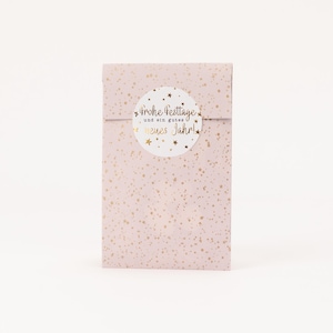 Mini sacchetti di carta stelle scintillanti, rosa | Piccole buste regalo, confezioni regalo, buste piatte, gioielli