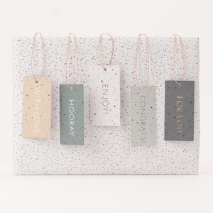 Geschenkanhänger Farbspritzer mit Gold-Effekt | Geschenkverpackung, Label, Papieranhänger, Etiketten, Weihnachten