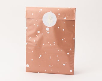 Paper bags Bubbles Rose | Gift bags, gift wrapping, flat bag, paper bag, shipping packaging, Christmas, winter, chic