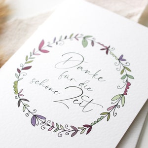 Abschiedskarte Danke für die schöne Zeit Kindertagesstätte