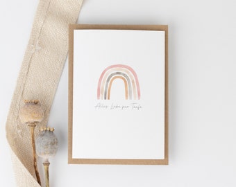 All the best for your baptism, high-quality folding card | Congratulations card, card, rainbow