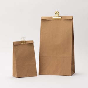 Sacchetti regalo Kraft | Sacchetti di carta, confezioni regalo, sacchetti con fondo quadro