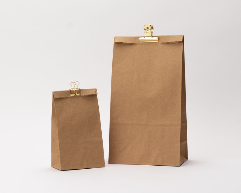 Gift bags Kraft Paper bags, gift wrapping, block bottom bags image 1