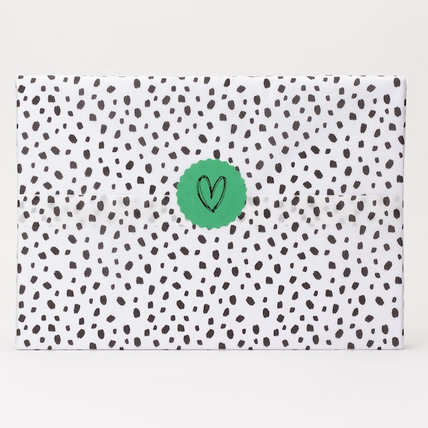 Seidenpapier Pinsel-Punkte 35x50 cm / 50x70 cm | Punkte, Dots, Verpackung, Geschenkverpackung, Geschenkpapier, Verpacken Bestellungen