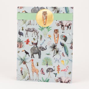 Papiertüten Tierreich | Geschenktüten, Geschenkverpackung, Flatbag, Kindergeburtstag, Mitgebseltüten, Kids, Tiere