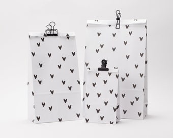 Sacs cadeaux coeurs | Sacs en papier, emballages cadeaux