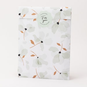 Petali di sacchetti di carta, verde | Fiori, sacchetti regalo, confezioni regalo, sacchetti piatti, sacchetti di carta