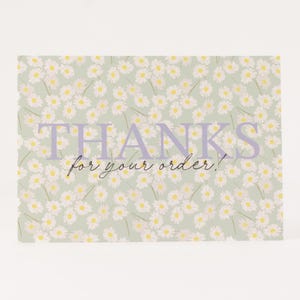 10 à 500 cartes "Merci pour votre commande !" | Cartes de remerciement, cartes postales, packaging, boutique artisanale, fleurs