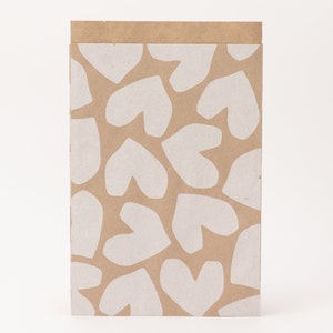 Papiertüten Kraftpapier Hearts Sommer, Geschenktüten, Geschenkverpackung, Flatbag, Paper bags, Frühling Bild 2