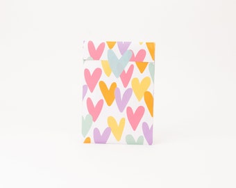 Papiertüten Hearts, 12x19 cm | Sommer, Geschenktüten, Geschenkverpackung, Flatbag, Schmuckstücke Verpackung