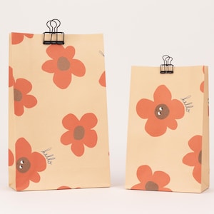 Sacchetti regalo con fiori di auguri | Sacchetti di carta, confezioni regalo, Natale, semplice, sacchetto con fondo a blocco, calendario dell'Avvento
