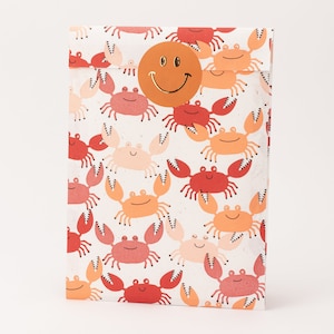 Sacchetti di carta Happy Crabs | Compleanno, sacchetti regalo, confezioni regalo, sacchetto piatto, compleanno bambini, sacchetti per feste, bambini