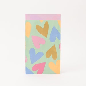 Paper bags minty hearts Summer, gift bags, gift packaging, flat bag, paper bags, spring image 5