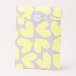 Paper bags Neon Hearts | Summer, gift bags, gift packaging, flat bag, paper bags, spring