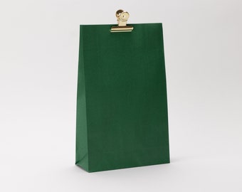 Gift bags fir green | Paper bags, gift packaging, Christmas, simple, Advent, Advent calendar, minimalist, block bottom bag