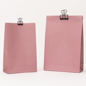 Geschenktüten Uni, Altrosa | Papiertüten, Geschenkverpackung, schlicht, Blockbodenbeutel, Adventskalender