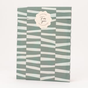 Sacchetti di carta con linee spesse, blu | Estate, sacchetti regalo, confezioni regalo, borsa piatta, sacchetti di carta, primavera