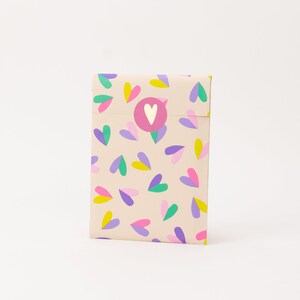 Papiertüten Zweifarbige Herzen Geschenktüten, Verpackung, Flatbag, Papiertasche, Etsy Verkäufer, Papiertuten, Liebe Bild 4