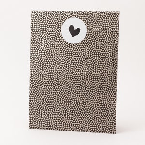 Buste di carta Boho Dots, nero/champagne | Autunno, autunno, sacchetti regalo, confezioni regalo, sacchetti piatti, sacchetti di carta