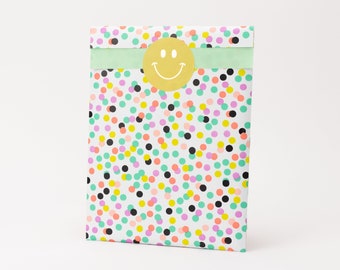 Papiertüten Konfetti (Minze) | Geschenktüten, Geschenkverpackung, Flatbag, Geburtstag, Party