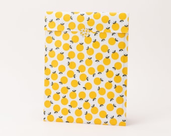 sacs en papier citron | Sacs cadeaux, emballage cadeau, sac plat, sac en papier, boîte d'expédition, citrons, vendeur Etsy, sacs en papier