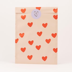 Sacchetti di carta XL Sweet Hearts | Sacchetti regalo A4, confezioni regalo, buste piatte, imballaggio, confezionamento